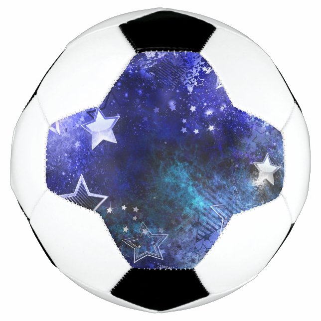 Space Background with Stars Soccer Ball (Front)
