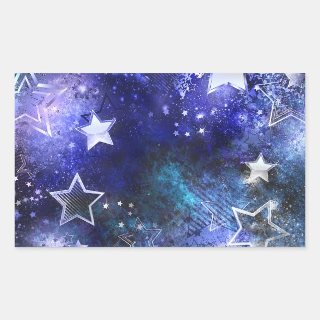 Space Background with Stars Sticker (Front)