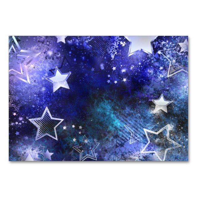 Space Background with Stars Table Number (Front)