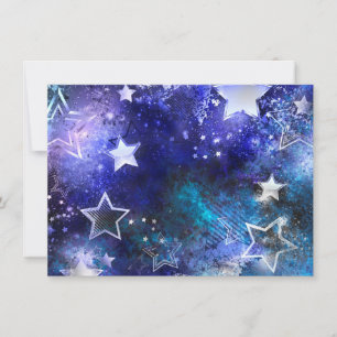 Space Background with Stars Thank You Card