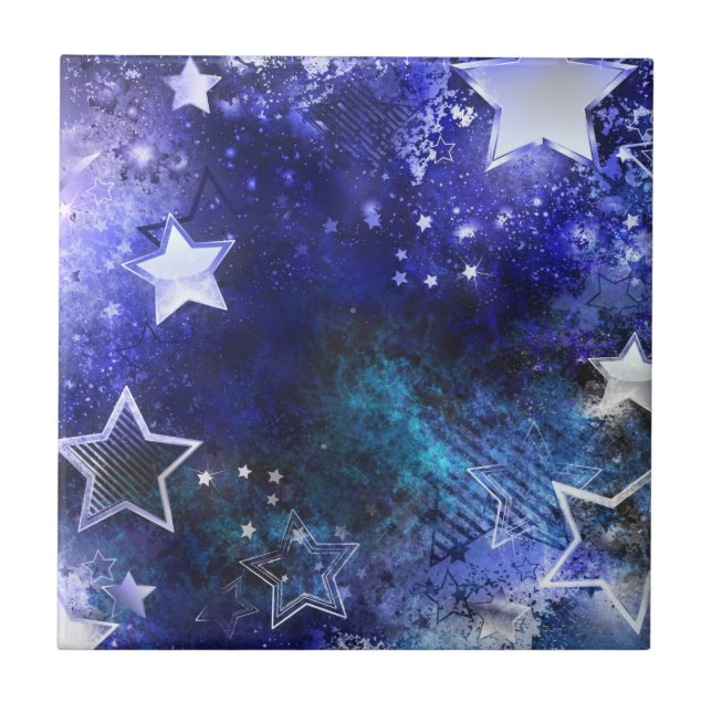 Space Background with Stars Tile (Front)