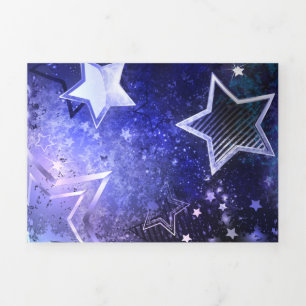 Space Background with Stars Tri-Fold Card