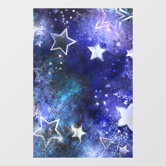 Space Background with Stars Window Cling (Sheet)
