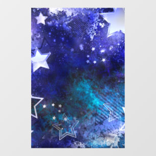 Space Background with Stars Window Cling