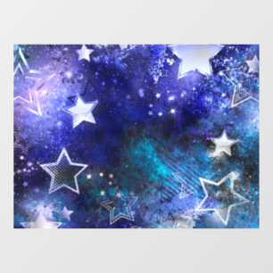 Space Background with Stars Window Cling