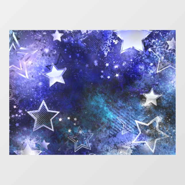 Space Background with Stars Window Cling (Sheet)