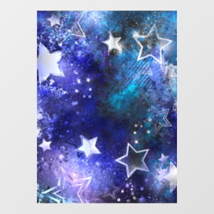 Space Background with Stars Window Cling