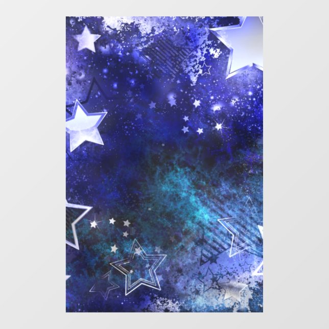 Space Background with Stars Window Cling (Sheet)