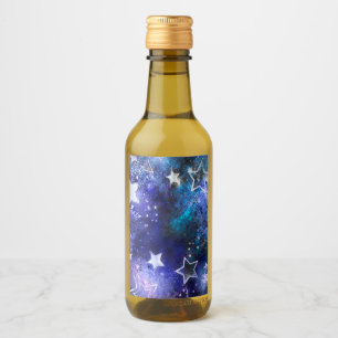 Space Background with Stars Wine Label