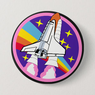 Space Badge 3 Inch Round Button