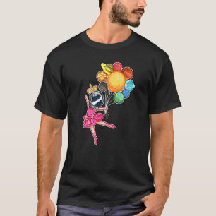 Space Ballerina Astronaut  Ballet Dancer Planets T-Shirt