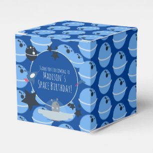 Space Birthday  Alien Themed Blue Favour Box