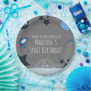 Space Birthday  Alien Themed Blue Paper Plates