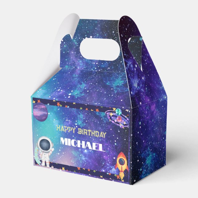 Space Birthday Favor Box (Front Side)
