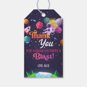 Space Birthday Favour Tag - Girl