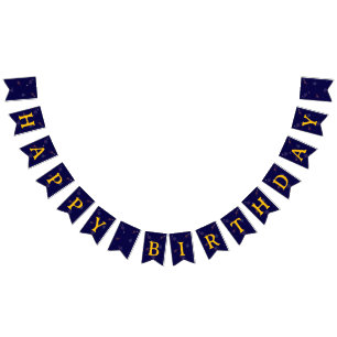 Space Birthday Party Decor Astronaut Galaxy Them Bunting Flags
