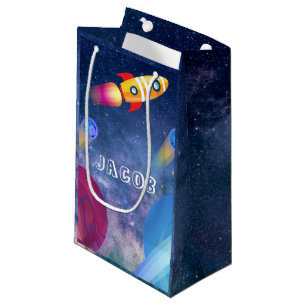 Space Birthday Personalized Small Gift Bag