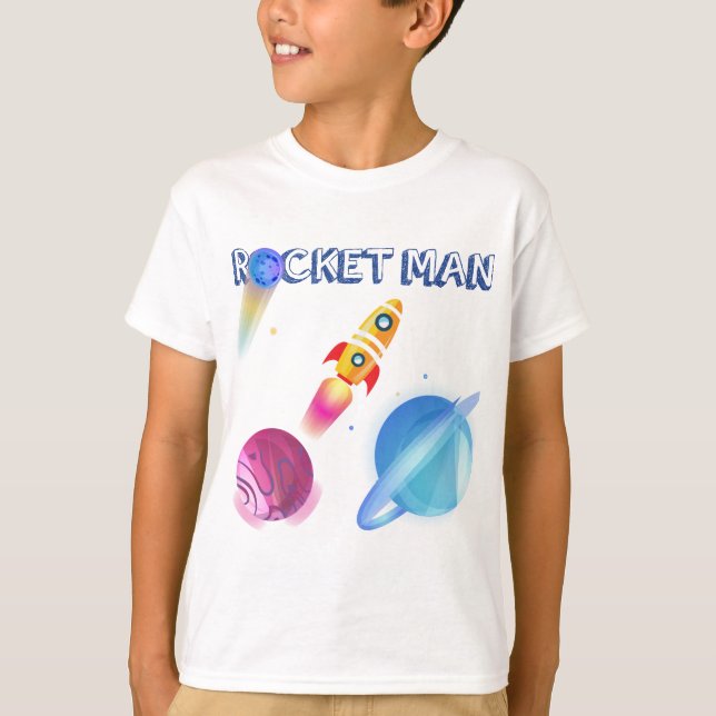 Space Birthday Personalized T-Shirt (Front)