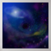 Space Black Hole Digital Painting 