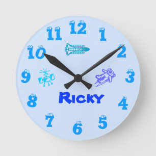 Space blue Wall Clock