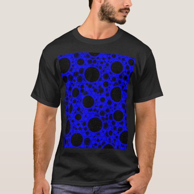 Space Bubble Spots - Blue T-Shirt (Front)