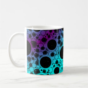 Space Bubble Spots - Cyan/Purple Coffee Mug