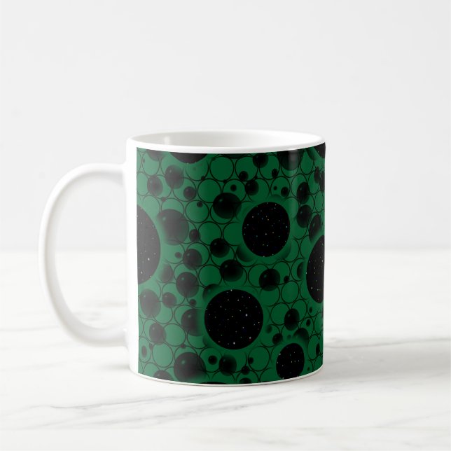 Space Bubble Spots - Forest Coffee Mug (Left)