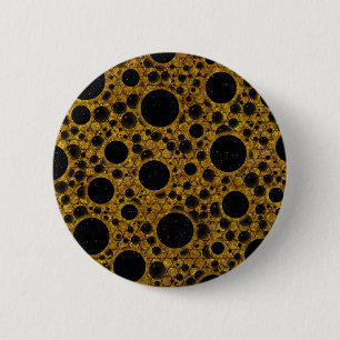 Space Bubble Spots - Glitter Orange 2 Inch Round Button