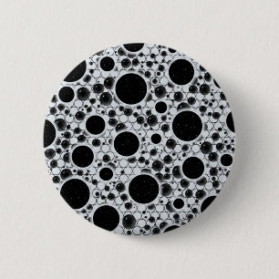 Space Bubble Spots - Glitter White 2 Inch Round Button