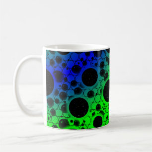 Space Bubble Spots - Green/Blue Coffee Mug