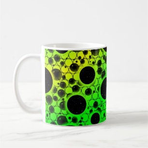 Space Bubble Spots - Green/Yellow Coffee Mug