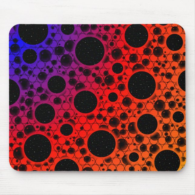 Space Bubble Spots - Heat PBROY Mouse Pad (Front)