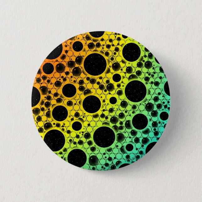 Space Bubble Spots - Heat ROYCB 2 Inch Round Button (Front)