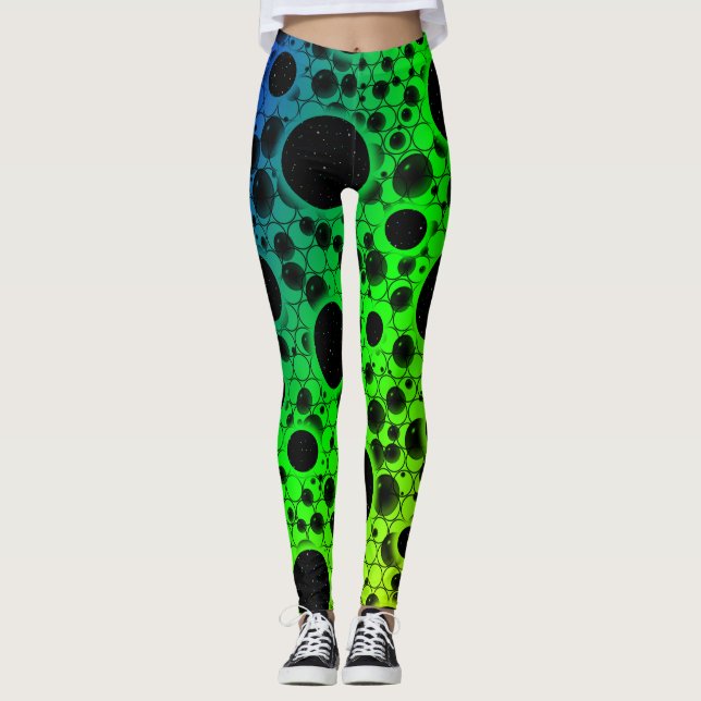 Space Bubble Spots - Rainbow PBGYO Leggings (Front)