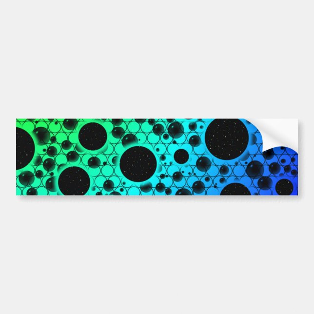 Space Bubble Spots - Rainbow YGCBP Bumper Sticker (Front)