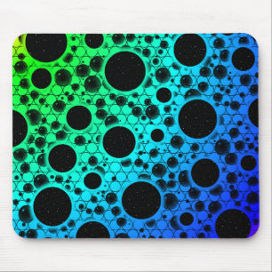 Space Bubble Spots - Rainbow YGCBP Mouse Pad