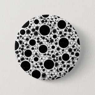 Space Bubble Spots - White 2 Inch Round Button