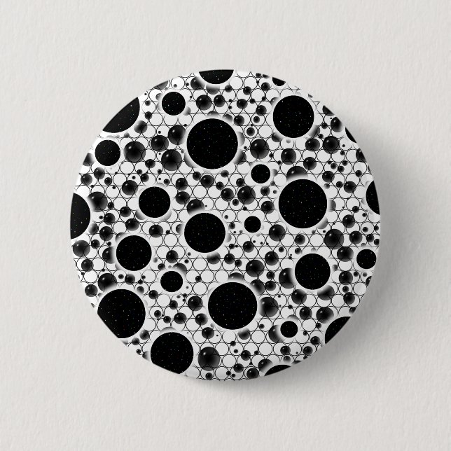 Space Bubble Spots - White 2 Inch Round Button (Front)
