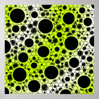 Space Bubble Spots - White/Lime Yellow
