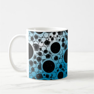 Space Bubble Spots - White/Sky Blue Coffee Mug
