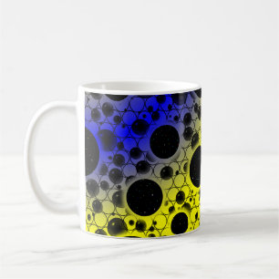 Space Bubble Spots - Yellow/Blue Coffee Mug