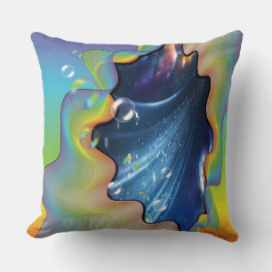 Space Bubbles Throw Pillow