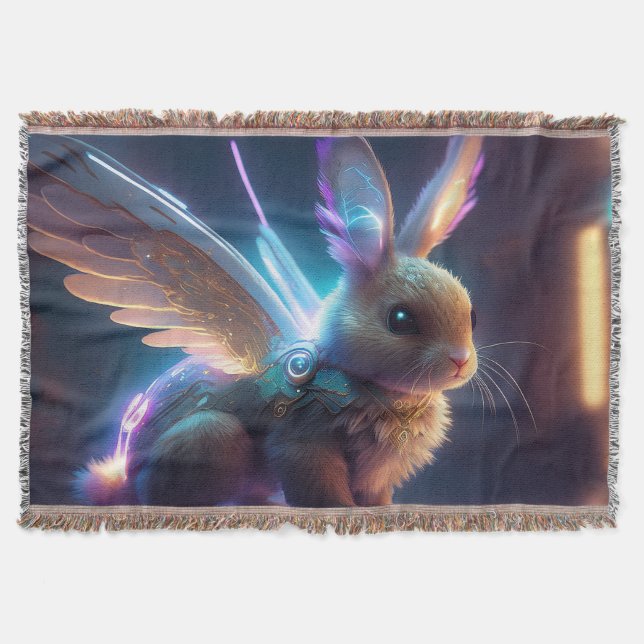 Space Bunny Throw Blanket (Front)