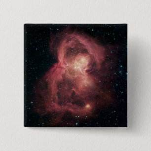 Space Butterfly Nebula 2 Inch Square Button