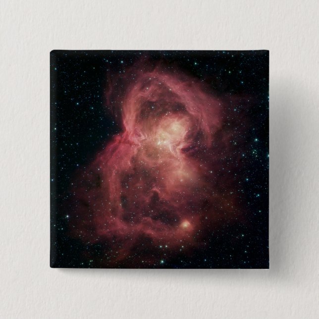 Space Butterfly Nebula 2 Inch Square Button (Front)