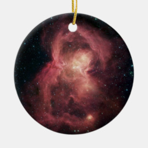 Space Butterfly Nebula Ceramic Ornament