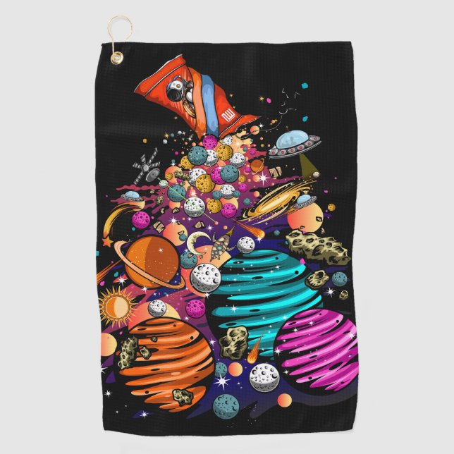 Space Candy Golf Towel (Front)