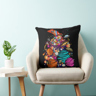 Space Candy Throw Pillow