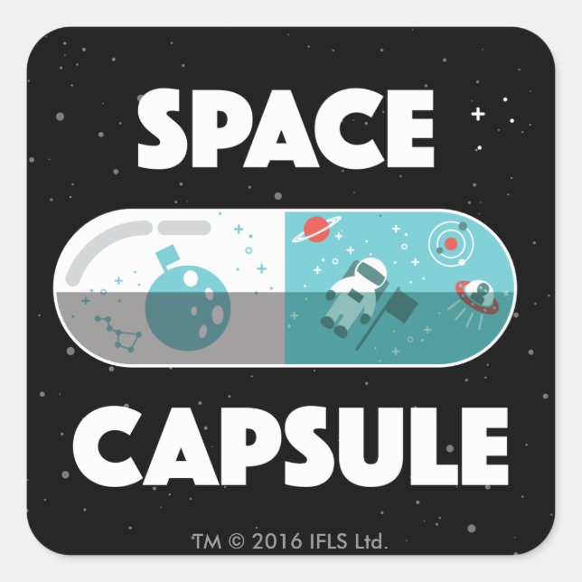 Space Capsule Square Sticker (Front)