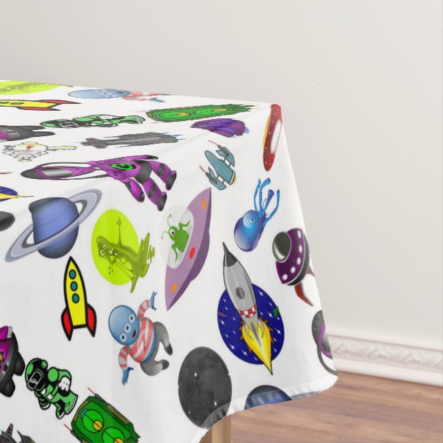 Space Cartoon Tablecloth (In Situ)